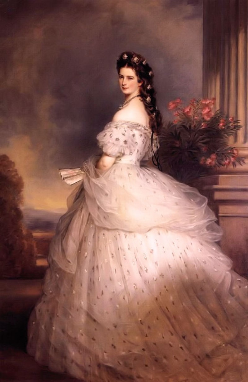 Franz Xaver Winterhalter festménye Erzsébet császárnéről